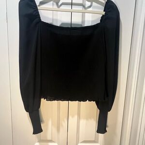 Gianni Bini Black Long Sleeve Top